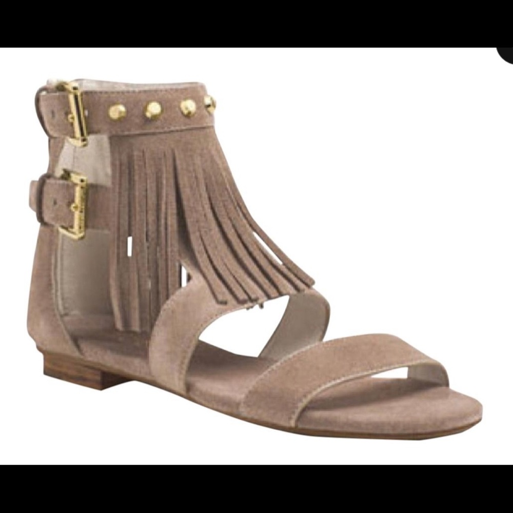 MICHAEL KORS FRINGE SANDALS size 7 1/2